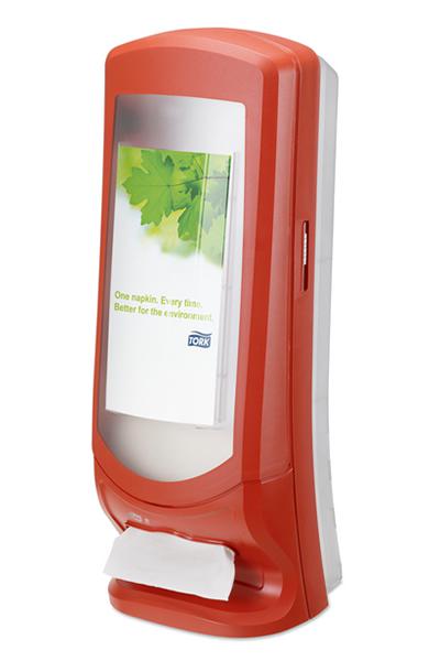 Tork Xpressnap® nagy kapacitású szalvétaadagoló, piros Tork Xpressnap® nagy kapacitású szalvétaadagoló, piros