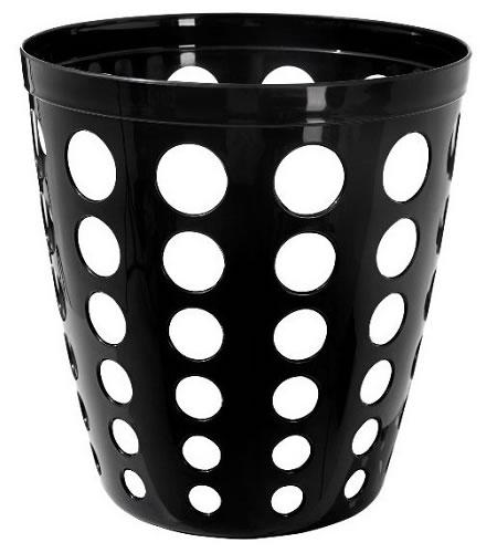 Műanyag irodai szemetes fekete 12 literes Műanyag irodai szemetes fekete 12 literes