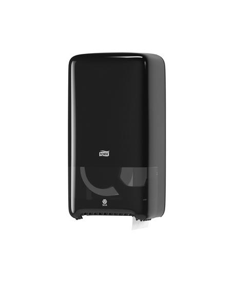 Tork duplatekercses toalettpapír adagoló, fekete (T6) Tork duplatekercses toalettpapír adagoló, fekete (T6)