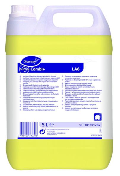Suma Combi+LA6 5 literes kombinált gépi mosogatószer és öblítő egyben Suma Combi+LA6 5 literes kombinált gépi mosogatószer és öblítő egyben