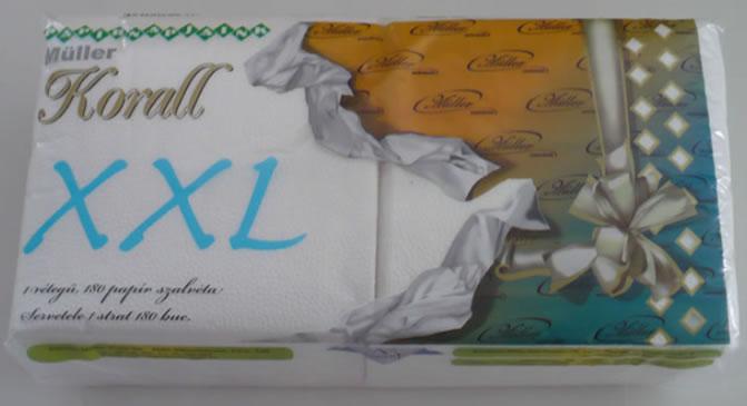 KORALL hajtogatott szalvéta 32x32 cm 180lap/cs., 10cs/# KORALL hajtogatott szalvéta 32x32 cm 180lap/cs., 10cs/#