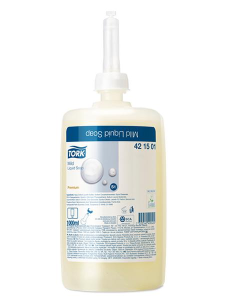 Tork Premium kézkímélő foly. szappan 1 liter, 6db/# (420501) (S1) Tork Premium kézkímélő foly. szappan 1 liter, 6db/# (420501) (S1)