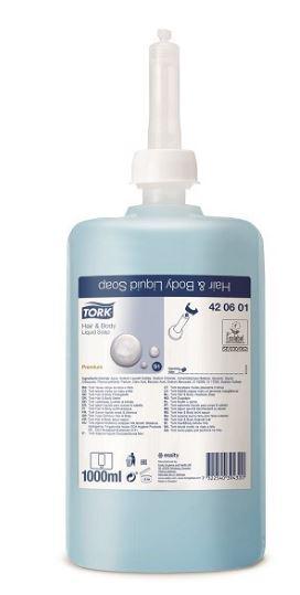 Tork Premium Pipere foly.szappan 1 liter, kék, 6db/# (421601) (S1) Tork Premium Pipere foly.szappan 1 liter, kék, 6db/# (421601) (S1)