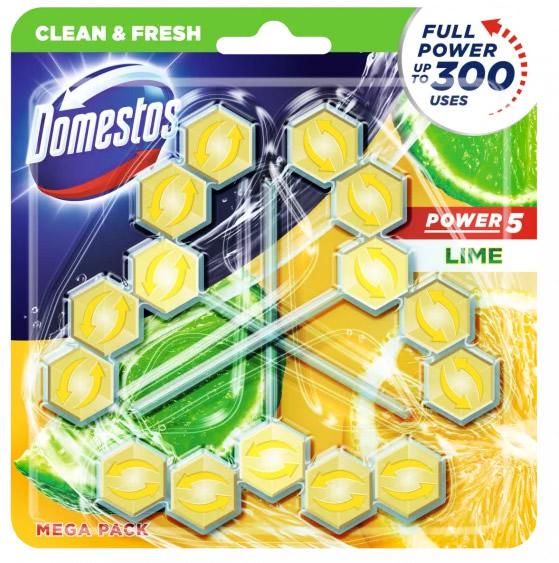 Domestos Power5 wc-rúd, tripla, 3x55g/csomag Domestos Power5 wc-rúd, tripla, 3x55g/csomag