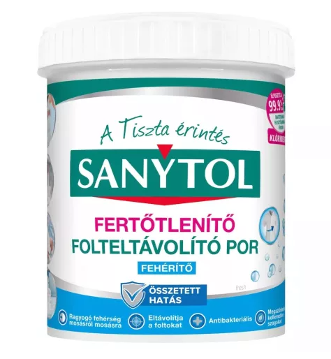 Sanytol fertőtlenítő folteltávolító FEHÉRÍTŐ por 450g Sanytol fertőtlenítő folteltávolító FEHÉRÍTŐ por 450g