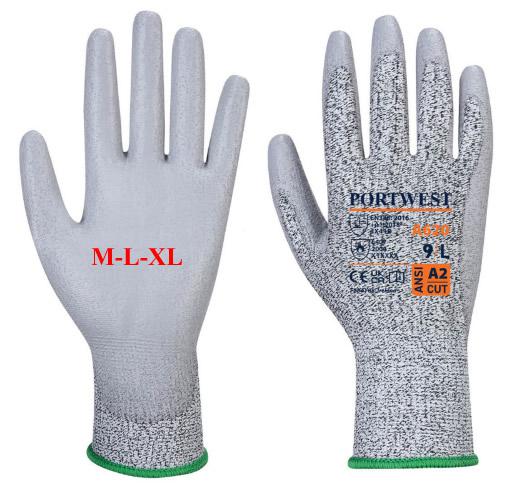 A620 PU tenyérmártott, vágásbiztos, védőkesztyű A620 PU tenyérmártott, vágásbiztos, védőkesztyű