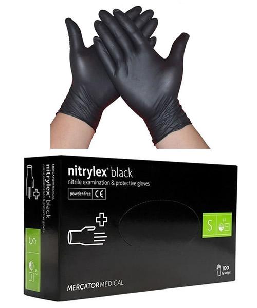 Nitrylex kesztyű, púdermentes, fekete Nitrylex kesztyű, púdermentes, fekete