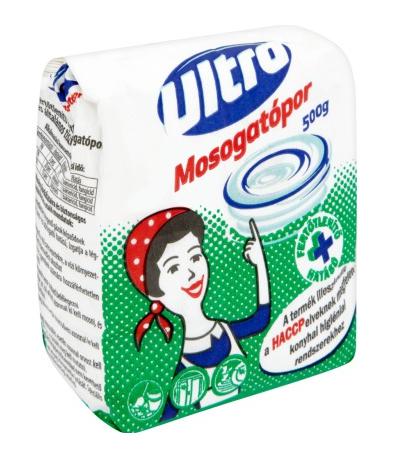 Ultra 0,5 kg-os fertőtlenítő mosogatópor zöld (12db/#) Ultra 0,5 kg-os fertőtlenítő mosogatópor zöld (12db/#)