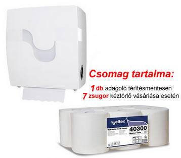 Celtex Automata kéztörlő adagoló + 7 karton kéztörlő Celtex Automata kéztörlő adagoló + 7 karton kéztörlő