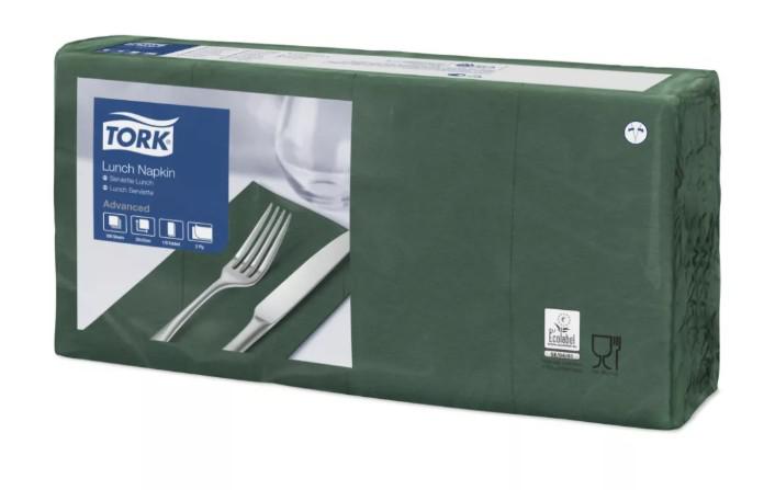 Tork Adv. szalvéta, sötétzöld, 2 rtg, 33x33 cm, 200 lap/cs., 1/8 hajt, 10 cs./# Tork Adv. szalvéta, sötétzöld, 2 rtg, 33x33 cm, 200 lap/cs., 1/8 hajt, 10 cs./#