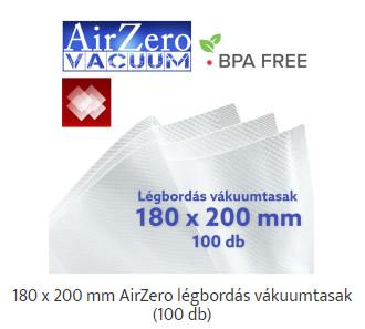 Air Zero kereszt légbordás vákuumtasak 180x200mm, 100db/cs. külső Air Zero kereszt légbordás vákuumtasak 180x200mm, 100db/cs. külső