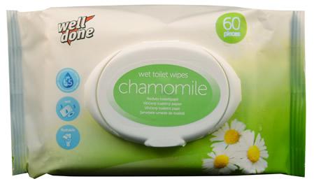 Well Done nedves toalettpapír Kamilla 60db/csomag Well Done nedves toalettpapír Kamilla 60db/csomag