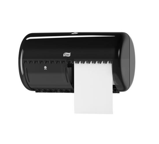 Tork ikertekercses toalettpapír tartó, fekete (T4) Tork ikertekercses toalettpapír tartó, fekete (T4)