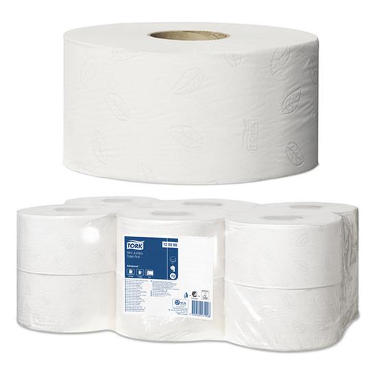 Tork toalettpapír, 2 rtg, fehér, 19 cm, 170m/tek., 12 tek/# (T2) Tork toalettpapír, 2 rtg, fehér, 19 cm, 170m/tek., 12 tek/# (T2)