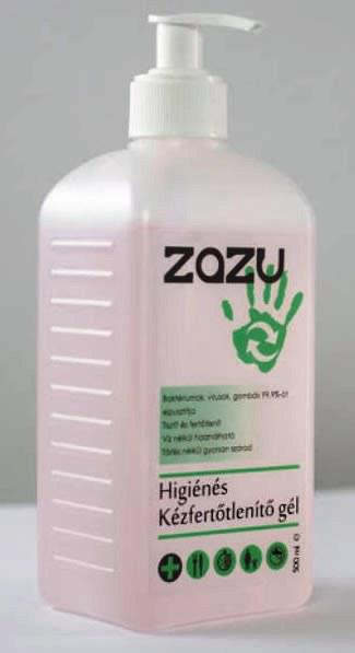 Zazu fertőtlenítő gél pumpás 0,5 liter Zazu fertőtlenítő gél pumpás 0,5 liter