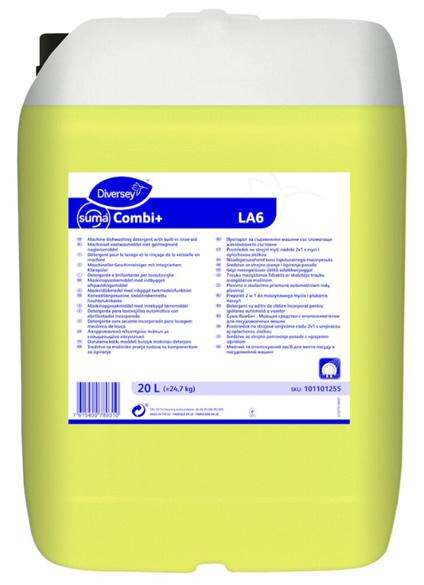 Suma Combi+ LA6 20 literes kombinált gépi mosogatószer és öblítő egyben Suma Combi+ LA6 20 literes kombinált gépi mosogatószer és öblítő egyben