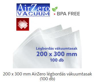 Air Zero kereszt légbordás vákuumtasak 200x300mm, 100db/cs. külső Air Zero kereszt légbordás vákuumtasak 200x300mm, 100db/cs. külső